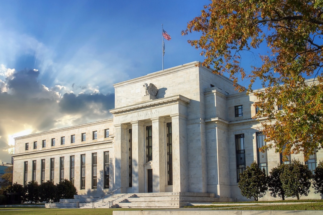 Foto van gebouw van Federal Reserve in Washington