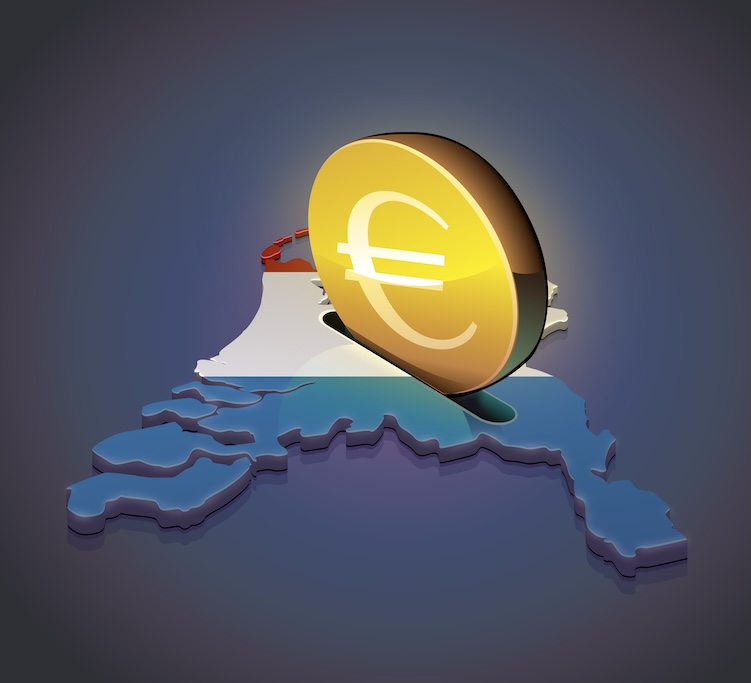 Euro munt boven Nederland