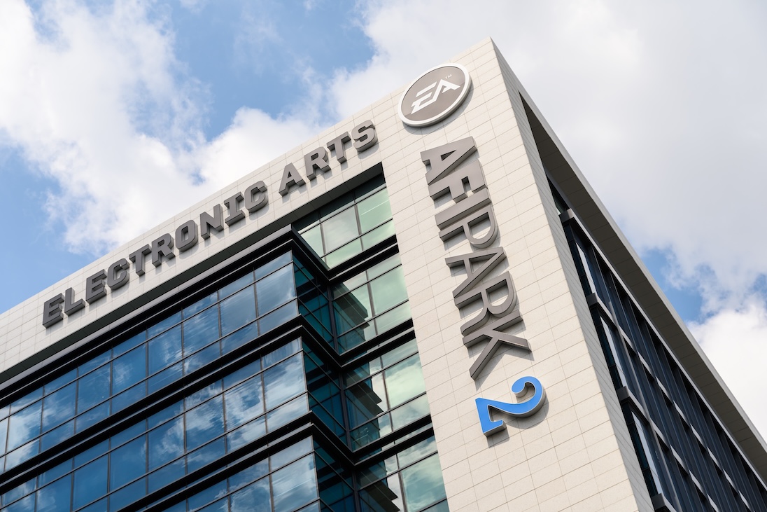 Gebouw met logo van Electronic Arts