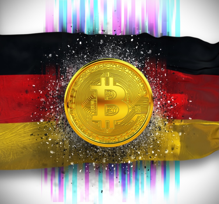 Bitcoin en Duitse vlag