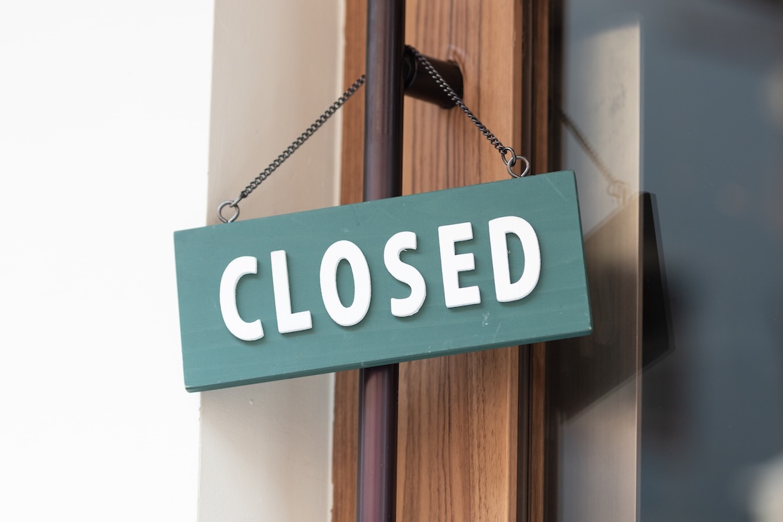 bordje CLOSED