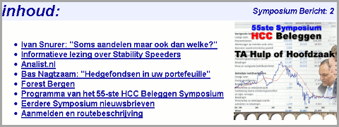 55ste Symposium Nieuwsbrief no 1